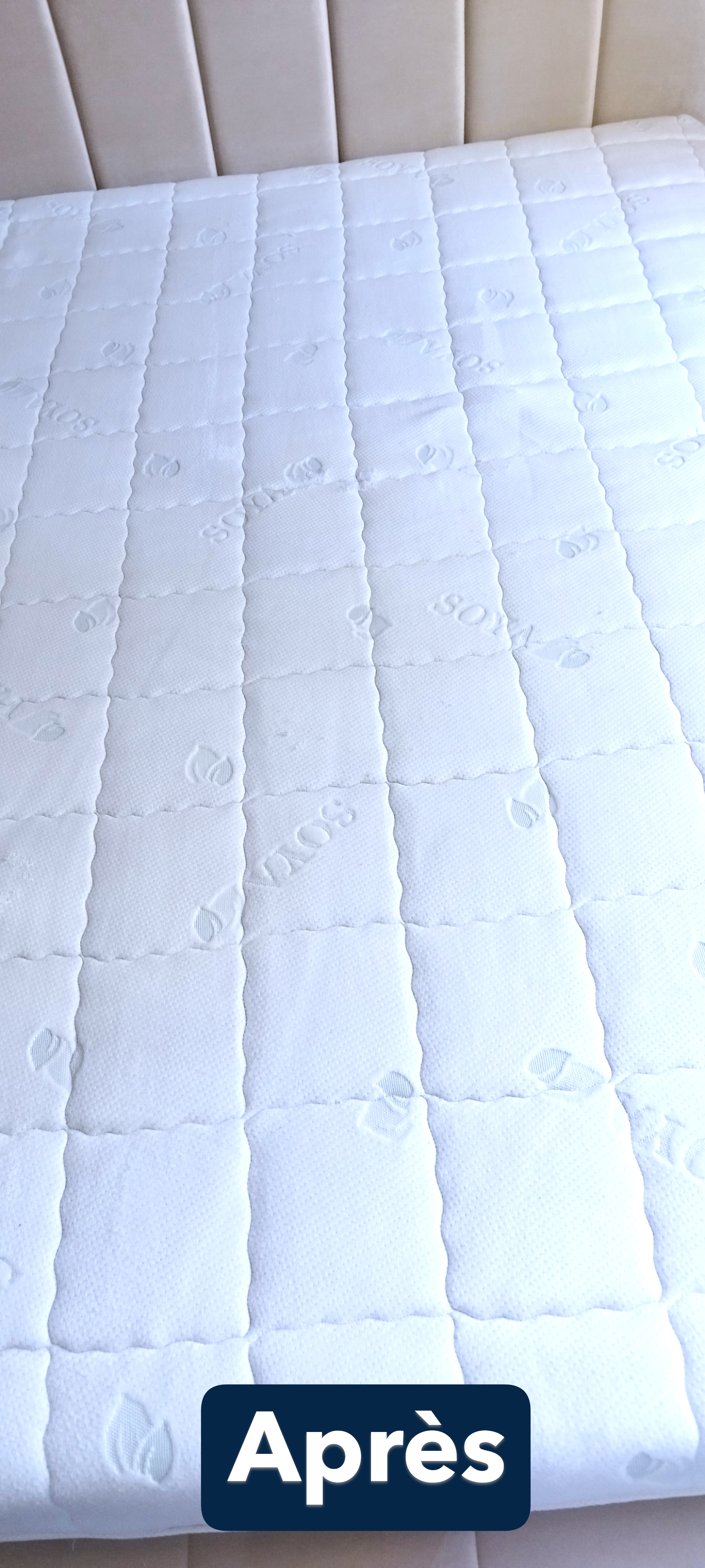 Matelas sale après nettoyage